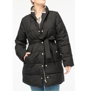J. Crew Belted Puffer Coat